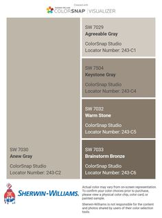 the color scheme for sheryln - williams's new paint colors, which are available