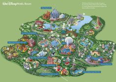 the disney world resort map with all its attractions