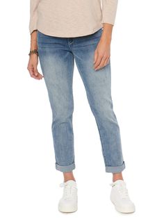 Absolution Light Blue Stretch Denim Girlfriend Jean Skirts Plus Size, Plus Jeans, Jeans Tall, With Boyfriend, Boyfriend Jean, Tall Jeans, Curvy Jeans