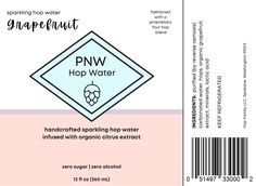 label design for pnw hop water