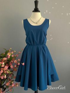 Midnight Blue Bridesmaid Dresses, Simple Prom Dress Short, Short Homecoming Dresses, Cheap Homecoming Dresses, Dark Blue Dress, Blue Party Dress, Make Your Own Dress, Short Prom Dress, Dresses Bridesmaid