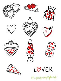 valentine's day coloring pages for kids with hearts and other things to draw on them