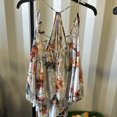 Cpx For Fabric Information Tank Top High Low Super Cute Floral Chiffon, High & Low, High Low, Cold Shoulder, Top Blouse, Chiffon, Super Cute, Blouses, Tank Top