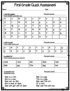 the first grade quick assignment worksheet for students to practice their language skills and spelling