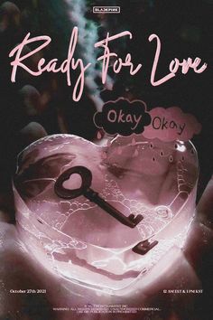 the poster for ready for love is shown with a key in its heart - shaped box