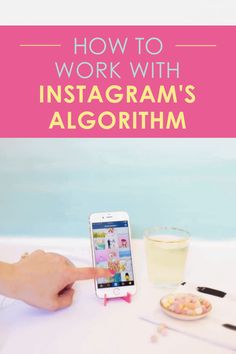 someone is using their phone to work with instagramm's algorrhm