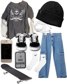 Skate Rat Outfits, Outfits To Skate In, Cool Skater Outfits, Outfits For Skateboarding, Grunge Outfits Accessories, Outfit Inspo Indie Grunge, Skate Outfits Aesthetic, Skater Vibes Outfit, Gruge Outfits Girl