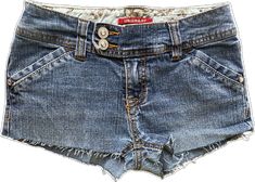 Y2k Short Length Denim Blue Jeans, Y2k Short Denim Blue Jeans, Y2k Style Medium Wash Cutoff Bottoms, Y2k Cutoff Medium Wash Bottoms, Y2k Denim Bottoms With Built-in Shorts, Medium Wash Cutoff Bottoms Y2k Style, Y2k Cutoff Bottoms In Medium Wash, Y2k Mid-rise Denim Shorts, Y2k Style Cutoff Jean Shorts With Pockets