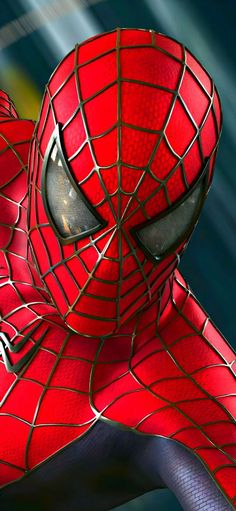 a close up of a spider man with his eyes closed