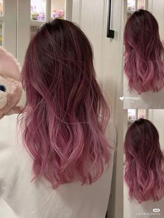 Hair Color For Tan Skin, Hidden Hair Color, Pink Ombre Hair, Korean Hair Color, Peekaboo Hair, Pretty Hair Color, Hair Color Pink