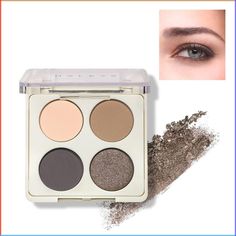 PRICES MAY VARY. LONG-LASTINESS AND VERSATILITY: The Re-play Eyeshadow Quad offers long-wearing pigmented neutral, matte, and glitter shades that resists transfer. This versatile eye shadow palette includes user-friendly shades suitable for any look and occasion (from day to night). Super easy to use from novices to pros for all skin tones and type. NOURISHMENT AND QUALITY: Infused with hydrating and lightweight ingredients, this formula is a non-caking powder that nourishes your eyelids. Capryl Cool Toned Makeup Products, Smokey Eye Palette, Smokey Eye Makeup Look, Eye Makeup Palette, Eyeshadow Quad, Eyeshadow Brush, Eye Tutorial