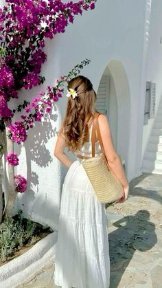 Admiring the view with flawless hair and grace.    #ElegantWoman #BeautifulHair #HairGoals #GracefulMoments #TimelessBeauty Italy Summer Outfits, White Port, Talk To People, Vacation Pics, Best Winter Outfits, Classy Dresses, Lifestyle Motivation