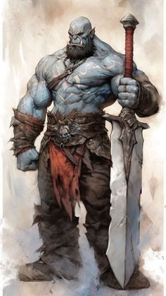 Dnd Orc, Warcraft Orc, Orc Warrior, D&d Dungeons And Dragons, Exploring The World, Fantasy Warrior, Dnd Characters