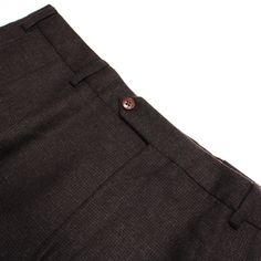 Ballin Brown 42 Formal Tapered Leg Pants With Buttons, Elegant Brown Pants With Button Closure, Tailored Classic Pants With Buttons, Classic Wool Bottoms With Button Closure, Classic Semi-formal Bottoms With Buttons, Classic Brown Linen Pants, Fitted Linen Pants With Button Closure, Classic Brown Linen Bottoms, Elegant Wool Bottoms With Button Closure