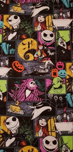 the fabric has been designed to look like jack and sally