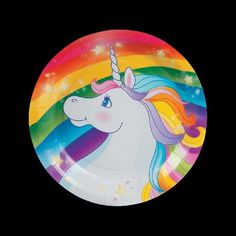 PartyGlowz Unicorn Plates, Unicorn Centerpiece, Rainbow Desserts, Unicorn Desserts, Rainbow Unicorn Party, Majestic Unicorn, Birthday Party Desserts, Unicorn Party Supplies, Unicorn Party Decorations