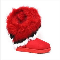 100% Synthetic Synthetic Sole Sturdy Sole Faux Fur Slippers, Fur Slippers, Black Faux Fur, Girls Boots, Slipper Boots, Boots Outfit, Kid Shoes, Kids Shoes, Black Red