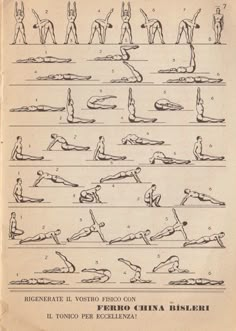 an old book with instructions on how to do yoga