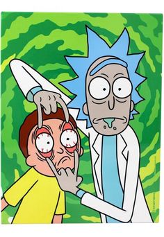 an image of rick and mort from the simpsons