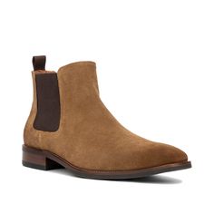 Vintage Foundry-Evans Chelsea Boot Be hooked to the trendy look of the Vintage Foundry Evans Chelsea boot. A suede upper, dual elastic panels, modern square toe, and durable rubber sole make this pull-on boot stylish and cozy. Suede Slip-on Boots With Heel Pull Tab, Winter Suede Ankle-high Chelsea Boots, Casual Chelsea Boots With Suede Lining For Fall, Brown Suede Ankle-high Chelsea Boots, Fall High-top Suede Chelsea Boots, Ankle-high Brown Suede Chelsea Boots, Modern Brown Suede Boots, Modern High-top Suede Boots, Fall Suede Lined Ankle-high Chelsea Boots