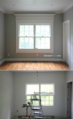 the before and after pictures of an empty room