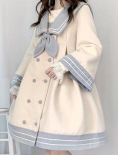 【-Sweet Milk Candy Girl-】 #SailorLolita #SweetLolita Coat

◆ Very Limited Quantity >>> https://lolitawardrobe.com/sweet-milk-candy-girl-sailor-lolita-sweet-lolita-coat_p6670.html
◆ Size XXL has been sold out!!! Size L and Size XL are going to be Sold OUT!!! Kawaii Coat, Sweet Outfits, Sweet Girl Aesthetic, Kawaii Winter Coat, Trenchcoat Style, Blue Kawaii Dress With Doll Collar, Mode Mantel, Sweet Clothes