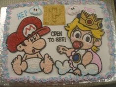 there is a cake that looks like mario and luigi