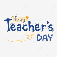 a happy teacher's day card with an airplane and the words teachers day on it