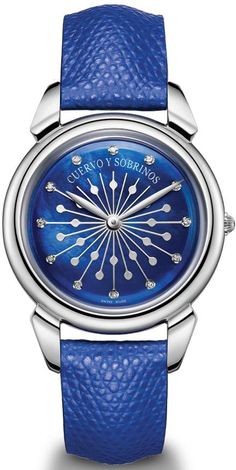 Cuervo y Sobrinos Watch Senora Sol Y Estrellas #add-content #allow-discount-yes #basel-20 #bezel-fixed #bracelet-strap-leather #brand-cuervo-y-sobrinos #case-depth-7-1mm #case-material-steel #case-width-34mm #delivery-timescale-call-us #dial-colour-blue #gender-ladies #luxury #movement-quartz-battery #new-product-yes #official-stockist-for-cuervo-y-sobrinos-watches #packaging-cuervo-y-sobrinos-watch-packaging #