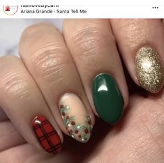 Winter Boho Nails, Christmas Nails Tartan, Woodland Nails, Plaid Christmas Nails, Boho Nails, Plaid Nails, Holiday Nail, Nails 2022