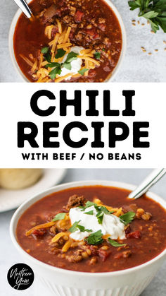 Beef Chili Recipe with Wheat Berries Cold Weather Dinner, Recipe With Beef, Hearty Chili Recipe, Wheat Berry, Beef Chili Recipe, Chili Toppings, Hearty Chili, Wheat Recipes, Wheat Berries