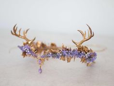 This beautiful flower elven tiara is a lovely accessory, perfect for a party or wedding.  Our stunning faux flowers look like the real. Head circumference:  one size fits all (adjustable) / fits adults and older children If the crown should fit the baby, after buying please give head circumference Celtic Flower Crown, Antler Flower Crown, Hobbit Oc, Flower Crown Fairy, Elf Headpiece, Lavender Flower Crown, Fairy Tiara, Antler Crown, Antler Flower