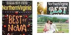 two magazines with wedding photos on them and the same one is for best mom in virginia