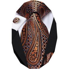 New Product Silk Package Contains: Necktie*1, Handkerchief*1, Cufflink*2 Tie Length: 59.06 Inches(150cm) Tie Width: 3.35 Inches(8.5cm) Handkerchief: 9.84inches*9.84inches(25cm*25cm) Elegant Brown Pocket Square For Business, Elegant Multicolor Neckwear For Business, Elegant Multicolor Business Neckwear, Brown Suit And Tie Accessories With Pocket Square, Elegant Multicolor Suit And Tie Accessories For Formal Occasions, Elegant Multicolor Formal Suit And Tie Accessories, Elegant Multicolor Pocket Square For Formal Wear, Elegant Multicolor Pocket Square For Formal Occasions, Elegant Multicolor Formal Pocket Square