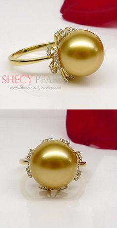 Unique Pearl Jewelry, Plant Rings, Floral Ring, Cute Rings, Pearl Ring, Love Flowers, Indian Jewelry