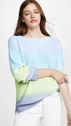 525 America Ombre Shaker Sweater | SHOPBOP Tie Dye Sweater, Ombre Effect, Modern Fabric, China Fashion, S Models, Stripe Sweater, Dye T Shirt, Lifestyle Brands, World Of Fashion