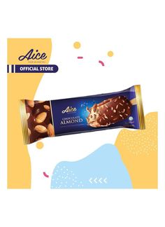 an advertisement with nuts and chocolate on it