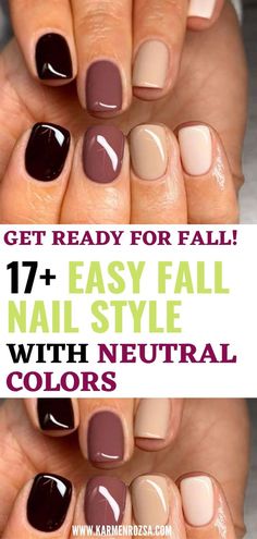 Easy Fall Nail Designs, Fall Toe Nails, Fall Pedicure, Dip Nail Colors, Neutral Nail Color, Pedicure Colors, Toe Nail Color, Fall Manicure