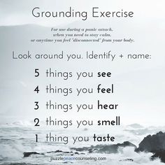 Panic attacks are scary. If you suffer from anxiety, you know this all too well. Here's what you can do the next time your anxiety gets out of control. Developement Personnel, Grounding Exercises, School Social Work, Counseling Activities, Counseling Resources, Group Therapy, School Counseling, Therapy Activities