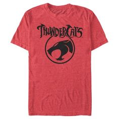 Flee Thundera, and watch out for the Mutants of Plun-Darr in this officially licensed ThunderCats Circle Logo Men's Red Graphic T-Shirt. Your favorite classic 80s cartoon comes to life in this vintage-inspired tee that shows off the text: "Thundercats"  along with the classic circle logo across the front. Heed the battle cry of "Thunder... thunder - thunder - THUNDERCATS, HOOOOOOOOOOOO!" with this super cool men's tee that is perfect for ThunderCats fans and enthusiasts everywhere! Thundercats Logo, Battle Cry, 80s Cartoon, Circle Logo, Cat Icon, Circle Logos, Graphic Tee Design, Men's Graphic T Shirt, Shirt Store