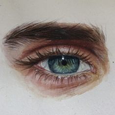 a drawing of an eye with long eyelashes