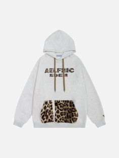 Aelfric Eden Leopard Print Patchwork Hoodie H&m Clothes, Aelfric Eden Hoodie, Random Wishlist, Preppy Outfits For School, Leopard Hoodie, Patchwork Hoodie, Shopping Wishlist, Clothes Wishlist, Top Streetwear Brands