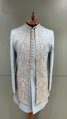 Jacket Outfit Indian Wedding, Long Jacket Outfit Indian Wedding, Long Jacket Outfit Indian, Jacket Outfit Indian, Outfit Indian Wedding, Long Jacket Outfit, Indo Western Outfits For Men, Wedding For Men, Outfit Indian