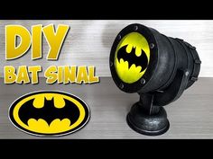 a black and yellow bat signal with the words diy