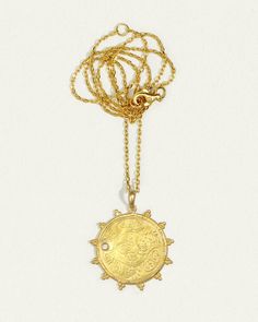 Ottoman sun disc coin pendant necklace in 22k solid gold & diamonds. Shop Temple of the Sun Heritage Collection inspired by ancient Anatolia. Engraved Yellow Gold Coin Amulet Necklace, Engraved Yellow Gold Coin Necklace, Luxury Yellow Gold Coin Medallion Necklace, Traditional Gold Coin Necklace With Round Pendant, Luxury Gold Coin Medallion Necklace, Yellow Gold Medallion Necklace With Coin Pendant, Traditional Yellow Gold Coin Pendant Necklace, Luxury Yellow Gold Medallion Coin Necklace, Yellow Gold Coin Necklace For Anniversary