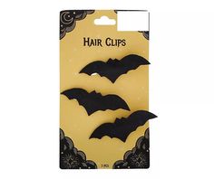 Black Bat 3-Piece Hair Clip Set | Big Lots Creature Of The Night, Big Lots Store, Halloween Accessories Hair, Halloween Costume Accessories, Creatures Of The Night, Halloween Quotes, Black Bat, Halloween Hair, Big Lots