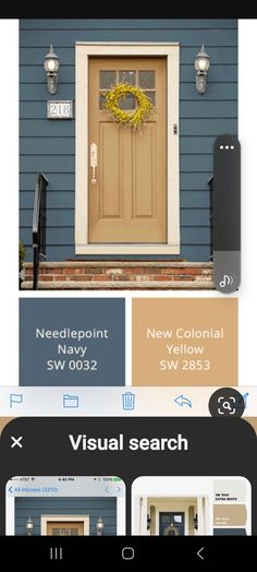 an image of a house with the words visual search on it's front door