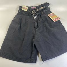 NOS NWT 80's Vtg Women’s Jordache Double Belted Shorts High Wasted 10-8335-TE. Retro High Waist Shorts With Belt Loops, Vintage Summer Shorts With Belt Loops, Vintage Belt Loop Shorts For Summer, Vintage Summer Pants With Belt Loops, 90s Style Bottoms With Belt Loops For Summer, Vintage Short Cotton Pants, Vintage Cotton Short Pants, Vintage Short Bottoms With Belt Loops, Vintage Bottoms With Belt Loops For Spring