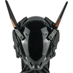 a helmet with two horns attached to it