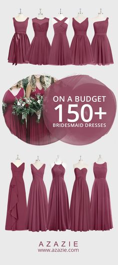 the bridesmaid dresses are in different colors and sizes, but not all have one color